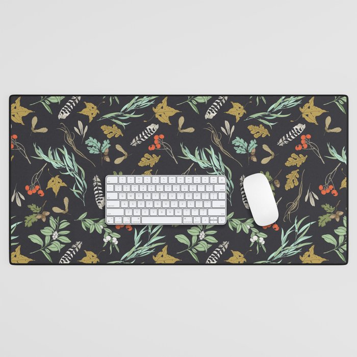 Boho vintage nature Desk Mat Gallery Image 1