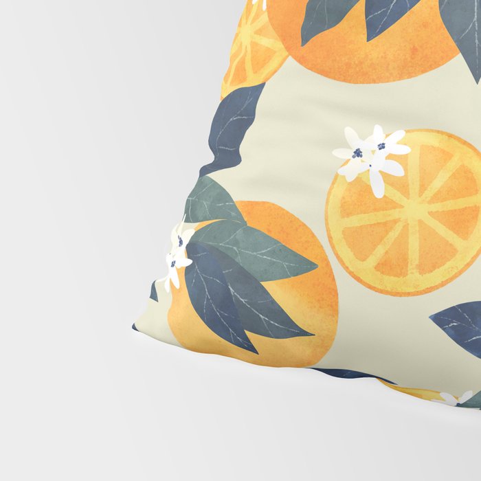 Oranges branch and flowers Pillow Sham Gallery Image 4