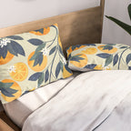 Oranges branch and flowers Pillow Sham Gallery Image 2