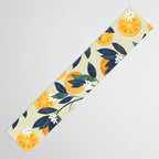 Oranges branch and flowers Table Runner Gallery Image 3