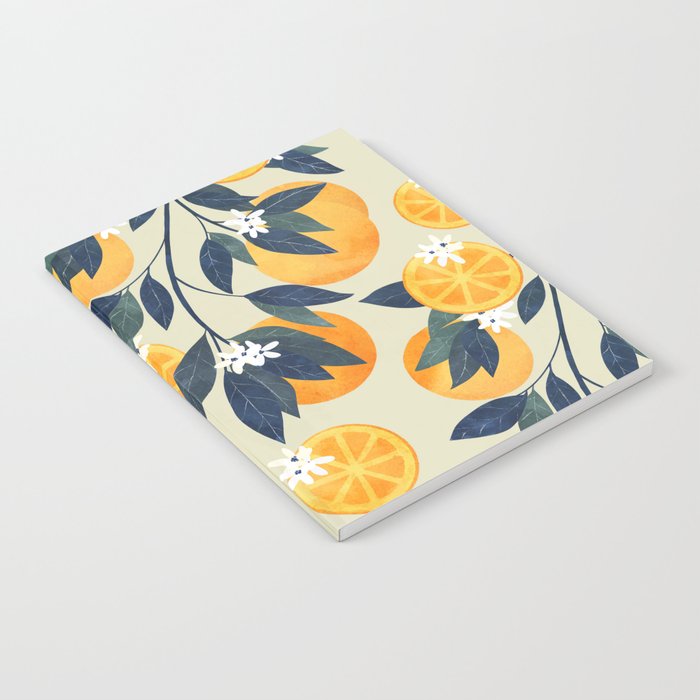 Oranges branch and flowers Notebook Gallery Image 2