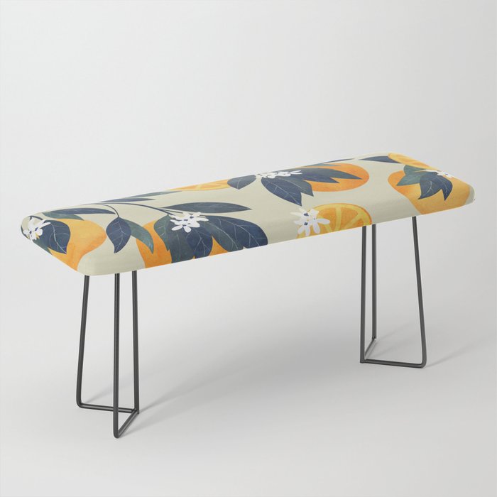 Oranges branch and flowers Bench Gallery Image 1