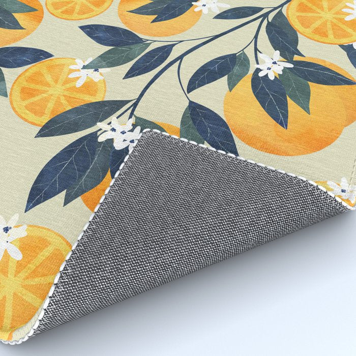 Oranges branch and flowers Rug Gallery Image 4