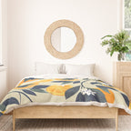 Oranges branch and flowers Duvet Cover Gallery Image 3
