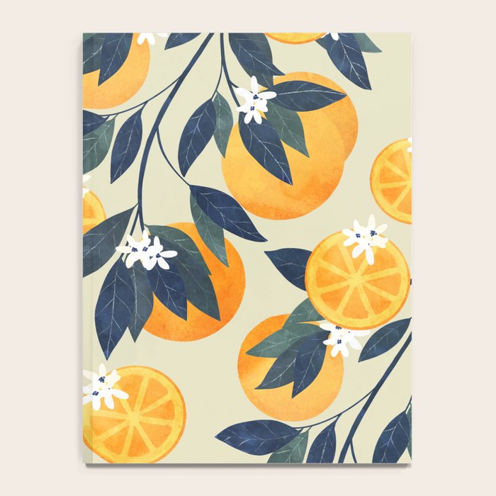 Oranges branch and flowers Notebook Gallery Image 4