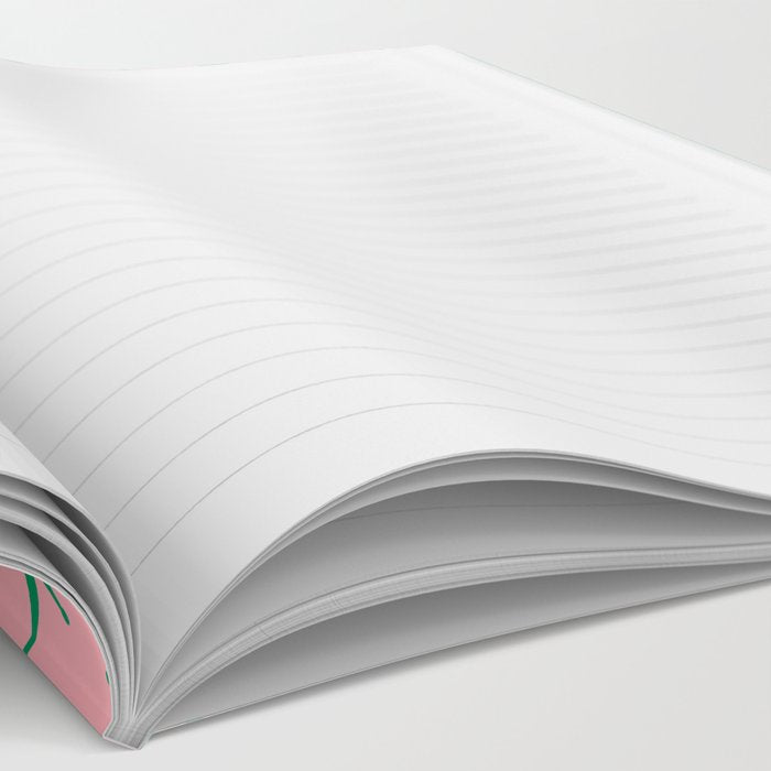 Midcentury Modern Atomic Age Starburst Pattern in Christmas Green and Pink Notebook Gallery Image 2