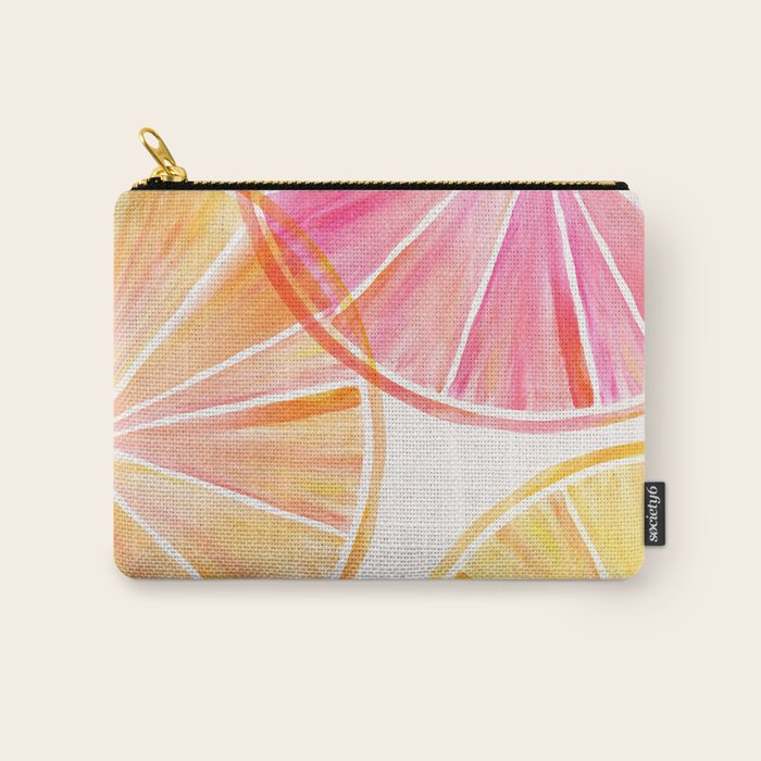 Summer Citrus Party Watercolor Carry All Pouch Gallery Image 1