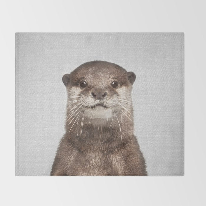 Otter - Colorful Throw Blanket Gallery Image 2