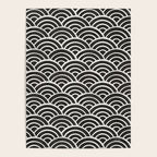 Japanese Seigaiha Wave - Black & White Palette Poster Gallery Image 4