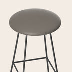 Neutral Taupe Grey II Solid Color Stool Gallery Image 2