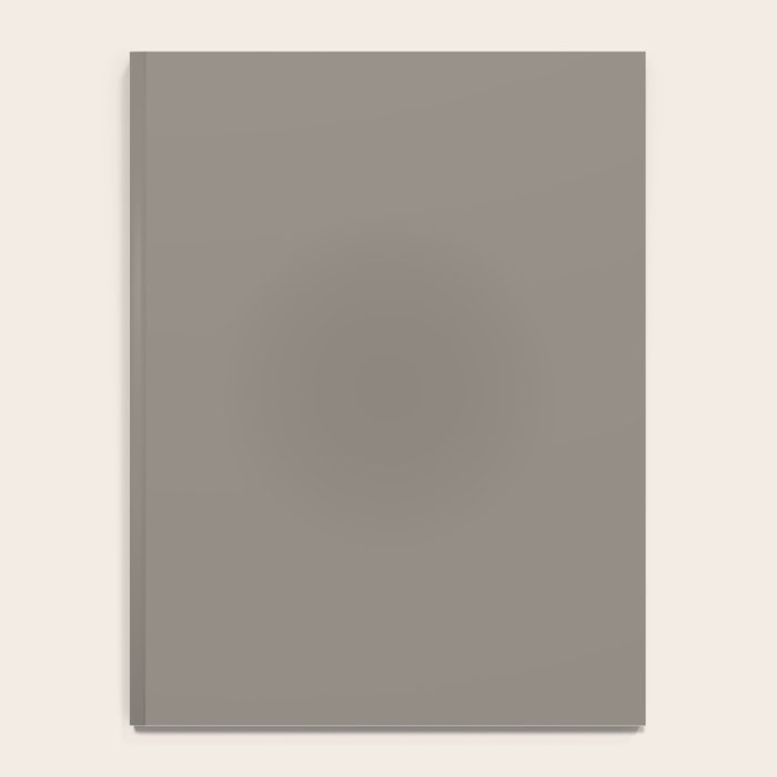 Neutral Taupe Grey II Solid Color Notebook Gallery Image 4