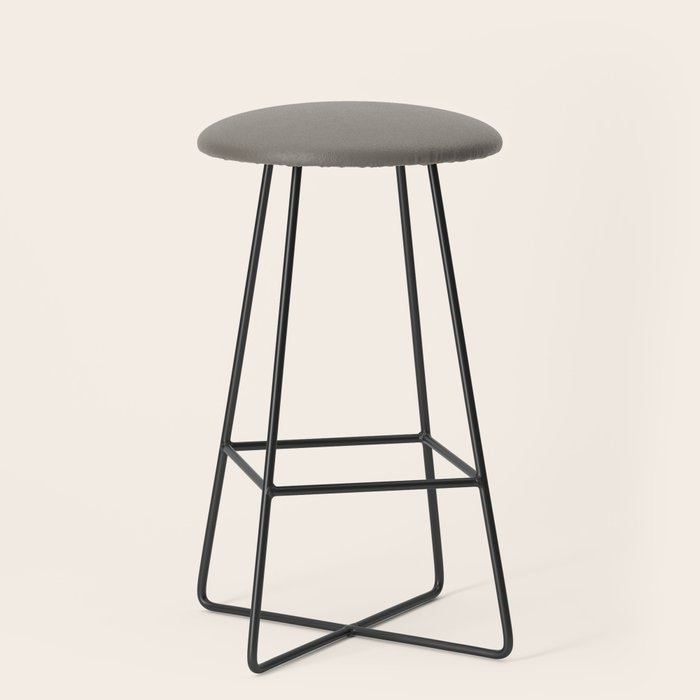 Neutral Taupe Grey II Solid Color Stool Gallery Image 1