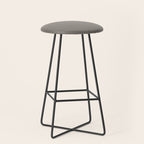 Neutral Taupe Grey II Solid Color Stool Gallery Image 1
