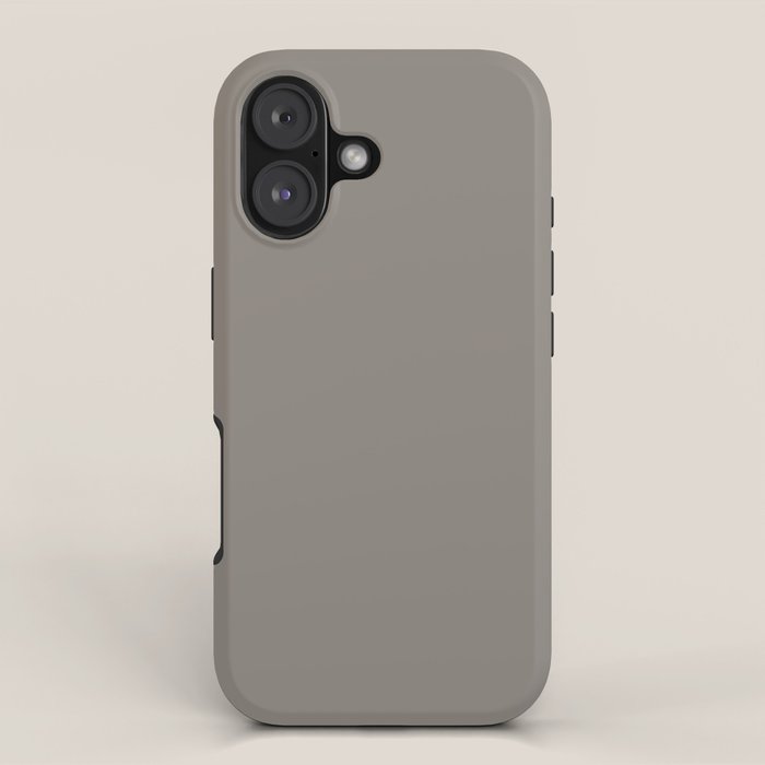 Neutral Taupe Grey II Solid Color iPhone Case Gallery Image 1