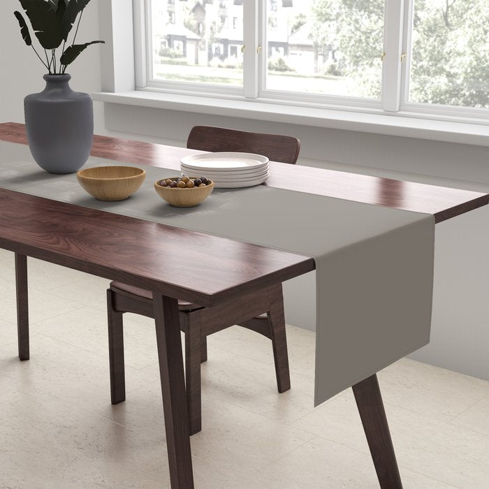 Neutral Taupe Grey II Solid Color Table Runner Gallery Image 2