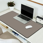 Neutral Taupe Grey II Solid Color Desk Mat Gallery Image 2