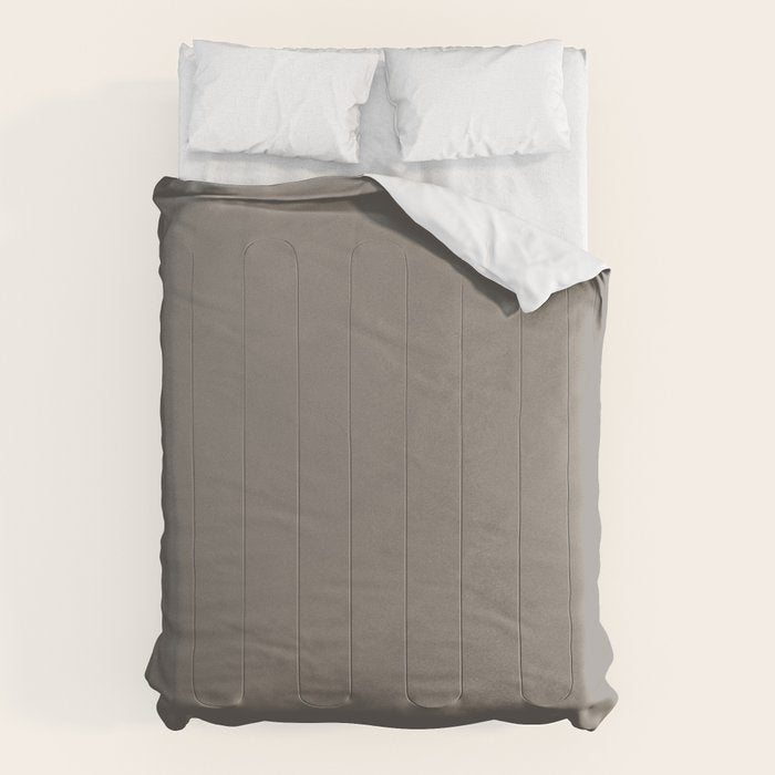 Neutral Taupe Grey II Solid Color Comforter Gallery Image 6