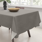 Neutral Taupe Grey II Solid Color Tablecloth Gallery Image 3