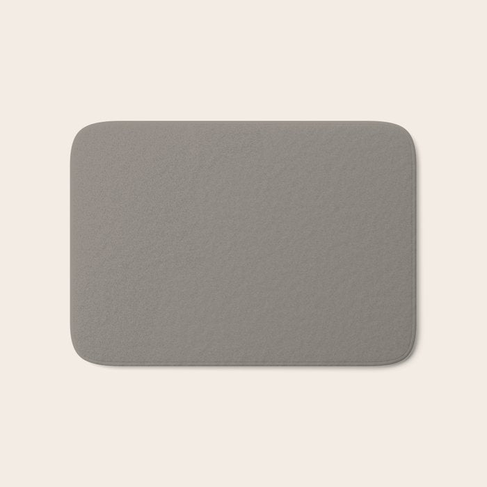 Neutral Taupe Grey II Solid Color Bath Mat Gallery Image 1