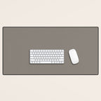 Neutral Taupe Grey II Solid Color Desk Mat Gallery Image 1