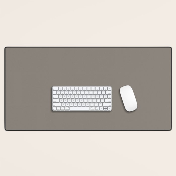 Neutral Taupe Grey II Solid Color Desk Mat Gallery Image 1