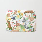 Rabbits and Strawberries Bath Mat Gallery Image 1
