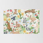 Rabbits and Strawberries Rug Gallery Image 2