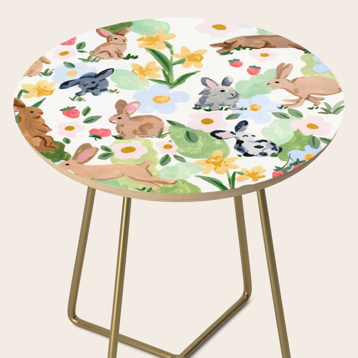 Rabbits and Strawberries Side Table Gallery Image 2