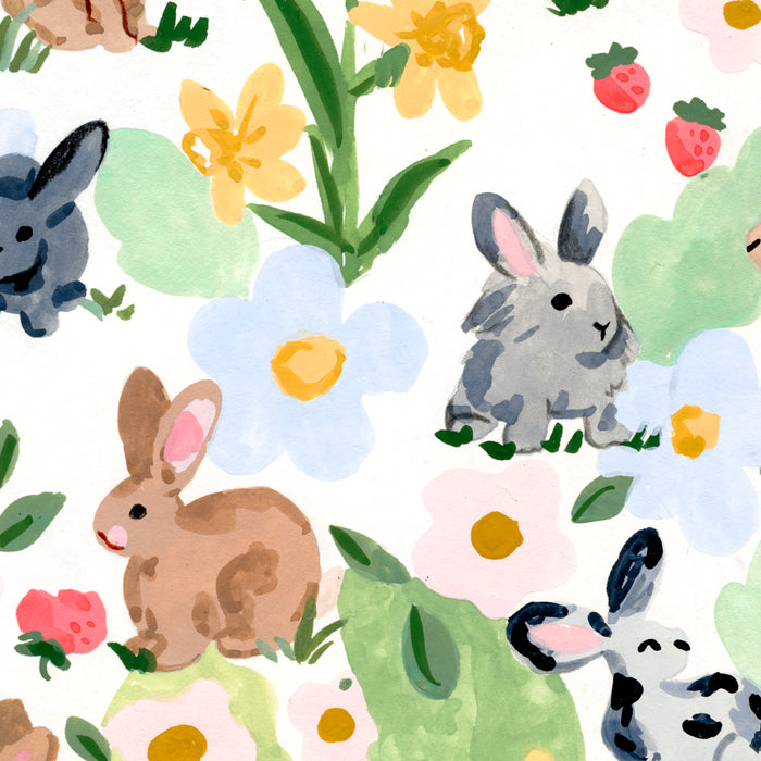 Rabbits and Strawberries Coffee Mug Gallery Image 2
