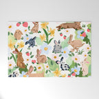 Rabbits and Strawberries Welcome Mat Gallery Image 1