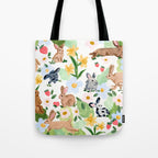 Rabbits and Strawberries Tote Bag Gallery Image 1