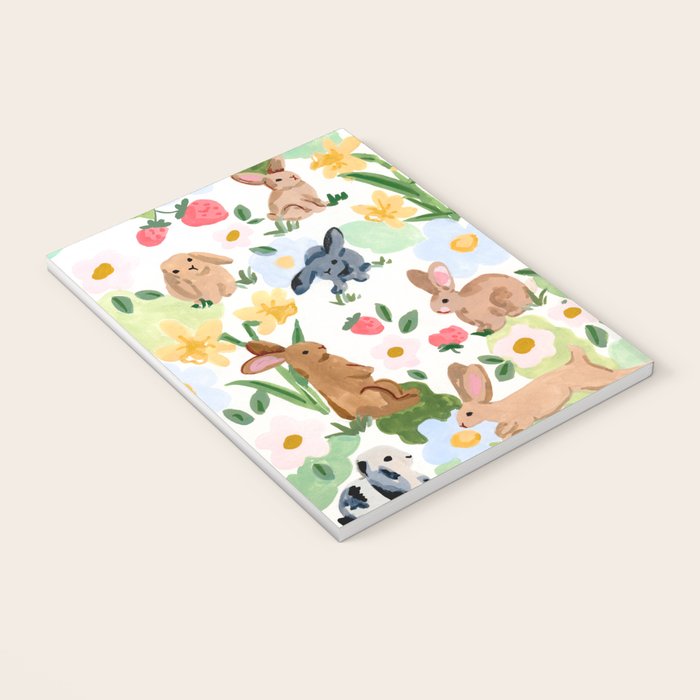 Rabbits and Strawberries Notebook Gallery Image 3