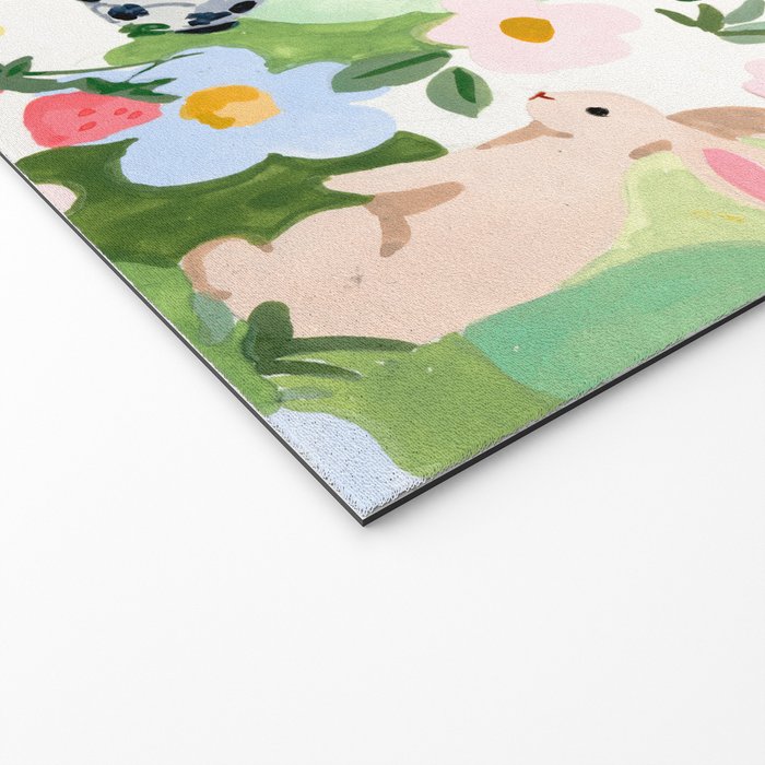 Rabbits and Strawberries Welcome Mat Gallery Image 2