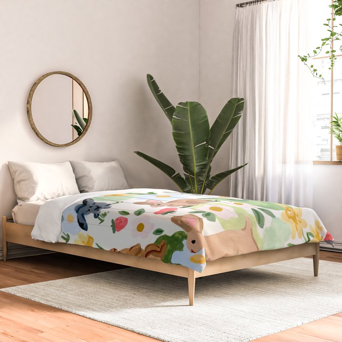 Rabbits and Strawberries Comforter Gallery Image 2