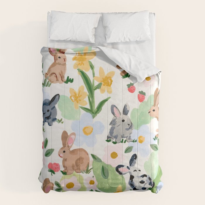 Rabbits and Strawberries Comforter Gallery Image 6