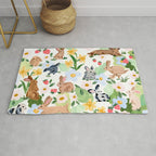 Rabbits and Strawberries Rug Gallery Image 1