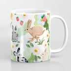 Rabbits and Strawberries Coffee Mug Gallery Image 1