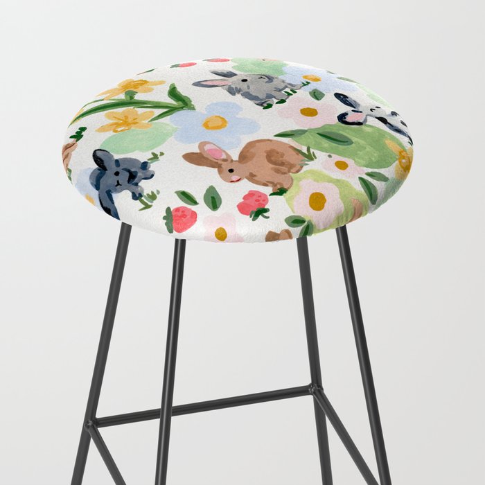 Rabbits and Strawberries Stool Gallery Image 2