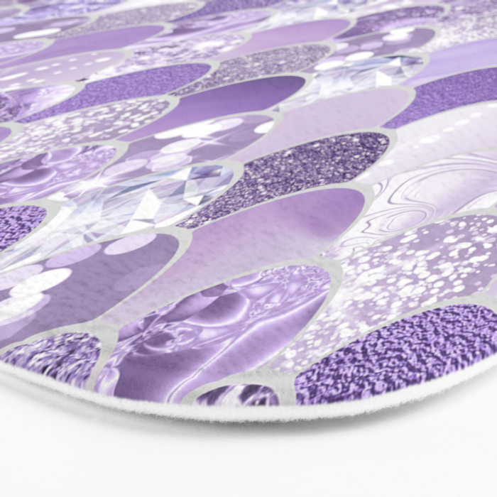 Mermaid Scales, Aesthetic Purple Bath Mat Gallery Image 3