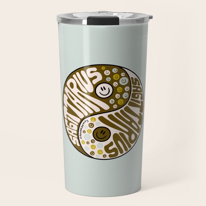 Sagittarius Yin Yang Travel Mug Gallery Image 1