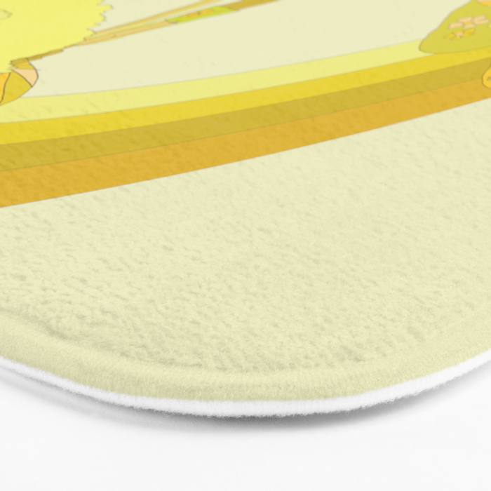 Mushy mushroom longboard surf retro floral daydreams by surfy birdy Bath Mat Gallery Image 3