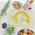 Mushy mushroom longboard surf retro floral daydreams by surfy birdy Cutting Board Gallery Image 2