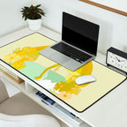 Mushy mushroom longboard surf retro floral daydreams by surfy birdy Desk Mat Gallery Image 2