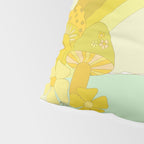 Mushy mushroom longboard surf retro floral daydreams by surfy birdy Pillow Sham Gallery Image 4