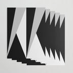 Geometric Triangles VI Black and White Wrapping Paper Gallery Image 3