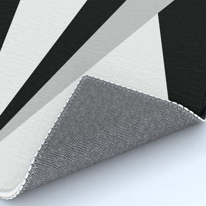 Geometric Triangles VI Black and White Rug Gallery Image 4