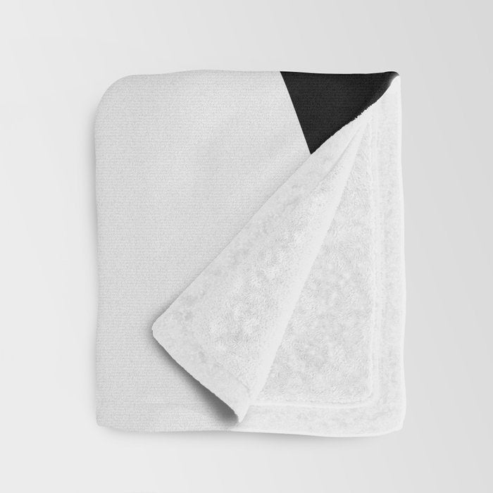 Geometric Triangles VI Black and White Throw Blanket Gallery Image 3