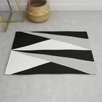 Geometric Triangles VI Black and White Rug Gallery Image 1