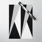 Geometric Triangles VI Black and White Wrapping Paper Gallery Image 1