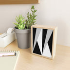 Geometric Triangles VI Black and White Mini Art Print Gallery Image 2